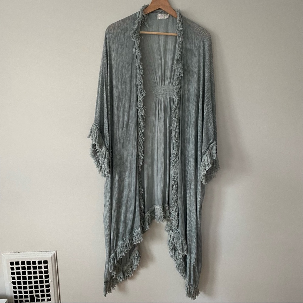 Sun bleached Fringe Kimono